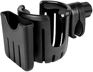 Stroller Cup Holder with Cellphone Holder,2 In 1 Universal Pushchair / Pram Cup Holder Parents Drink Coffee Organizer Baby Bottle Holder for Stroller Wheelchair Bike and Scooter