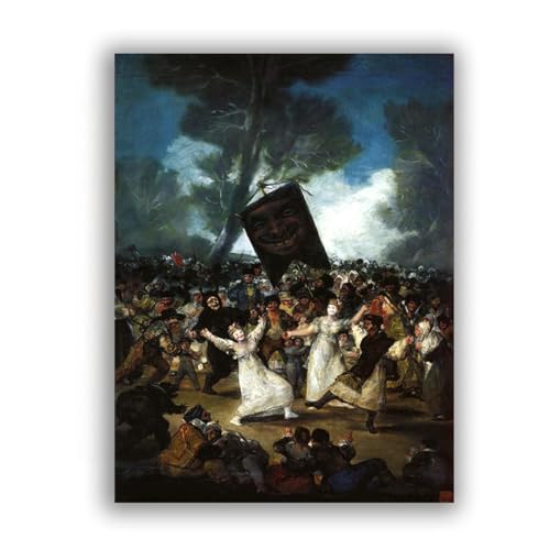Impression sur toile L'enterrement de la sardine 80 x 112 cm pour décoration murale