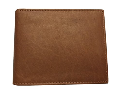 Bmf Embroidered Genuine Leather Wallet Brown Raw Thick #TOP4