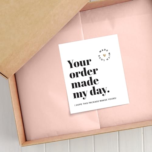 Thank You Cards for Small Business, 3x3.5, 100 Bulk Pack - Essential Packaging Supplies & Must-Haves for Customer Appreciation, Thank You Notes for Supporting My Small Business Cards, USA Owned - Image 6