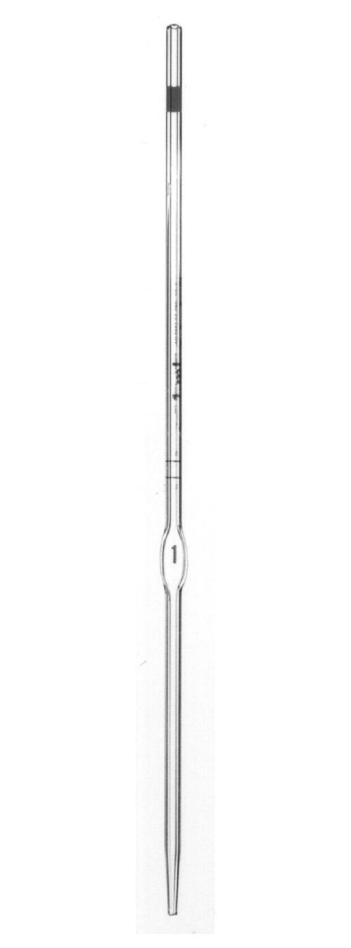 Kimble 37007-6 Borosilicate Glass Bulb 6mL Volumetric Pipette with "To Contain" and "To Deliver" Functions (Case of 6)
