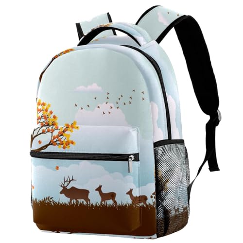 Sac à dos d'école multicolore pour ado avec grand compartiment