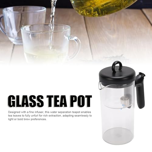 Théière de séparation à une pression en verre ASHATA