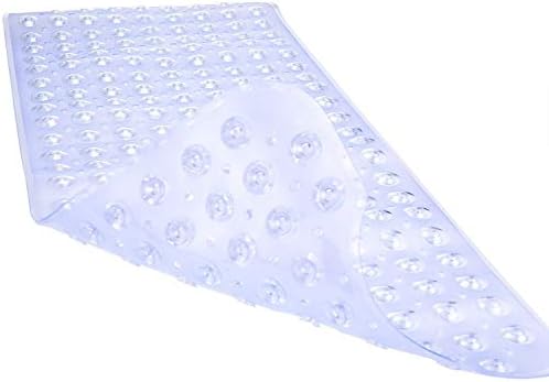 Uarzt Bath Tub Shower Mat Extra Long 16 x 40 Inch Non-Slip with Strong Suction Cups, Machine Washable Bathroom Mats