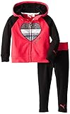 PUMA Little Girls' Sparkle Heart Legging Set