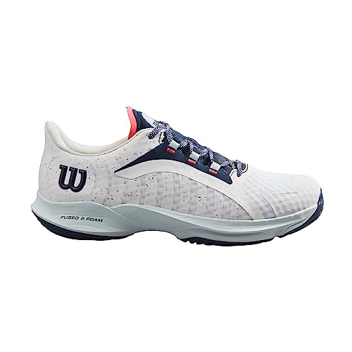 Wilson Hurakn Pro, Padel Sneakers Hombre, White/Cooling Spray, 40 EU