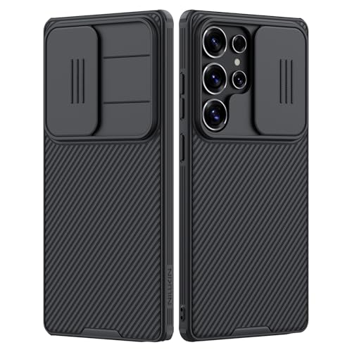 Image of Nillkin CamShield Pro S25 Ultra Mobile Phone Case with Camera Protection Ultra Thin Premium Bumper Hybrid Protective Case for Galaxy S25 Ultra 5G Back Case (Black)