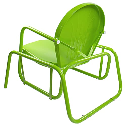 Northlight Outdoor Retro Metal Tulip Glider Patio Chair, 32\", Green