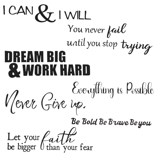 6 Sheets Decals for Walls Inspirational Wall Stickers