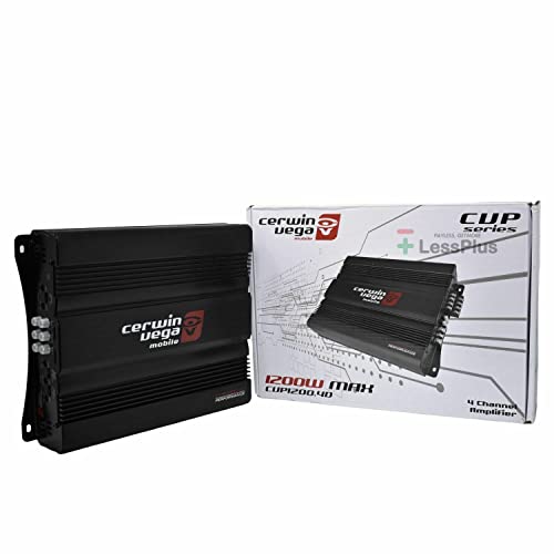 Cerwin Vega CVP1200.4D CVP Series 4-Channel Class-D Amplifier (600W RMS) + Free LAB Sticker