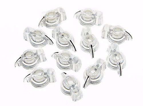 Dopro Pack of 12 Flat Top Guitar Chicken Head Knob AMP Effect pointer Knob Clear