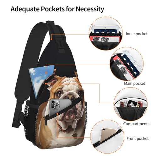 Morrales tipo Sling Bag para hombres y mujeres urbano negro miniatura 5