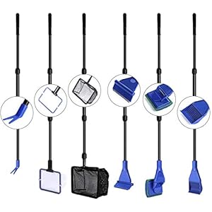 bedee Aquarium Cleaning Set, Aquarium Reinigingsset, Fish Tank Cleaning Kit, 6 in 1 Verstelbare Vistank Reiniger, met…