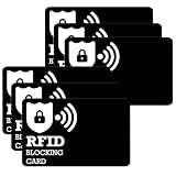 SiHuiTu Paquete de 4 tarjetas de bloqueo RFID, protector de tarjeta de crédito de débito, bloqueador NFC antirrobo, protección de tarjeta blindada para carteras, protección completa de la cartera