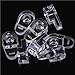 Glass Clamp 80/100/200Pcs Clear Plastic Holder Clip Mirror Mounting Clips Mirroraid Tool Mirrors Buckle for Railing Stairs Glass Wall(80pcs)