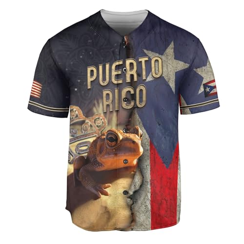 Jersey personalizado de Puerto Rico para hombre, camiseta de béisbol con bandera americana personalizada miniatura 4