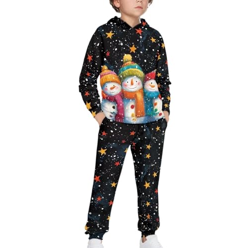 Renewold Christmas Tracksuits Kids Hoodie Sweatshirt and Jogger Sweatpants 2 Piece Sweatsuits Set Long Sleeve Activewear