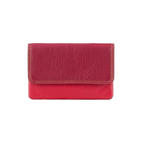 Visconti Tahiti RB 99 Multi Colored Womens Soft Luxury Leather Coin Purse Wallet (Red Multi)