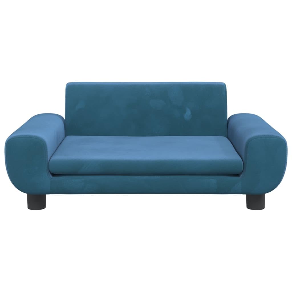 Homgoday Canapé pour enfants, bleu 70 x 45 x 33 cm, en velours, canapé, salon, canapé, salon, canapé, canapé, jardin, salon, terrasse extérieure, mobilier