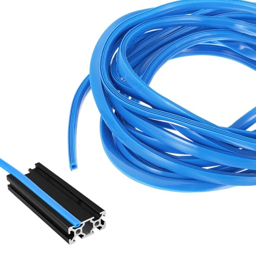 Profilé de couverture plate en aluminium extrudé bleu pour la finition des rails de guidage 10 mm