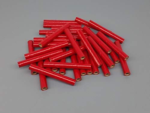 50 Fireworks Red Bottle Rocket Tubes PYRO Cardboard 1/4
