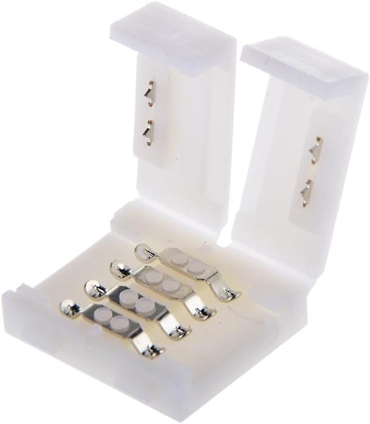 Mini 4-PIN RGB Connector Adapter Compatible with 5050 RGB LED Strip Solderless 10mm