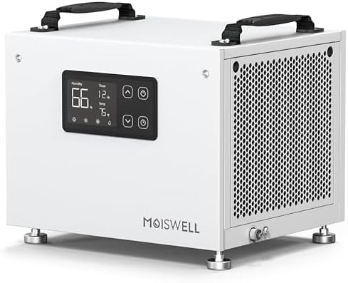70 Pints Commercial Dehumidifier, Portable Crawl Space Dehumidifi...