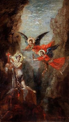 Toile murale abstraite Gustave Moreau pour habiller un mur vide de salon avec élégance
