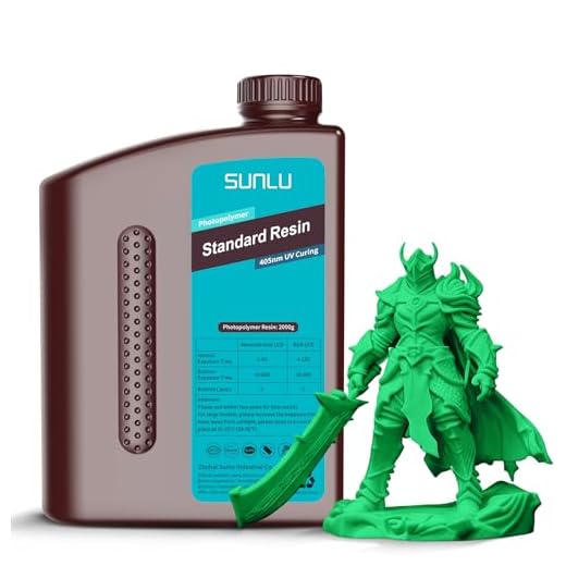 ⚡ SUNLU Upgraded 2KG Standard 3D Printer Resin, 405nm UV-Curing Resin LCD/DLP/SLA 3D Printers, High Compatibility 3D Printer Resin, 2000g Green