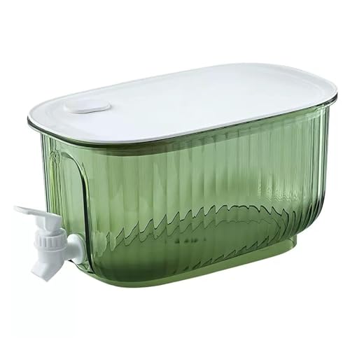 3,5 l Mehrzweck-Getränkespender mit Wasserhahn, auslaufsicherer Getränkebehälter for den Kühlschrank, hitzebeständig, abgeschrägter Boden, ideal for Aufgusswasser, Saft und Eistee. (Color : Red-46)