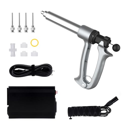 CROSSING Cartridge Filler Machine, 316 Stainless Steel Heating Tube Filling Machine, 50ml Capacity, Semi-Heated, 1ml Minimum Scale, 110V