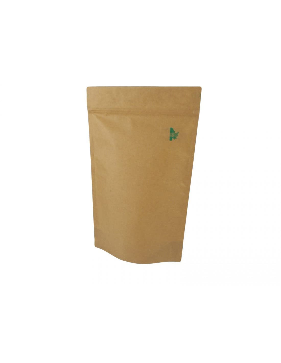 Jamo Solutions Kraft Paper Food Bag - Fully Biodegradable Stand Up Pouch with Zip Lock - Resealable Storage Bag for Dry Food, Coffee, Spices - 25 x 250ml