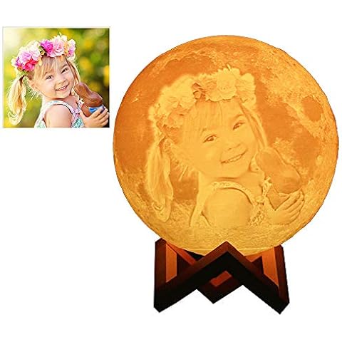 Anlewo Mond lampe 3D personalisiert LED zimmer deko licht 16 Farben Touch-Steuerung Stimmungslichter Cover