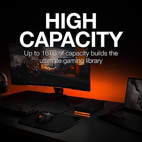 Image of Seagate FireCuda Gaming Hub External Hard Drive HDD 16TB - USB 3.2, Customizable RGB LED Lighting, Dual Forward-Facing USB for Desktop PC with Rescue Services (STKK16000400)