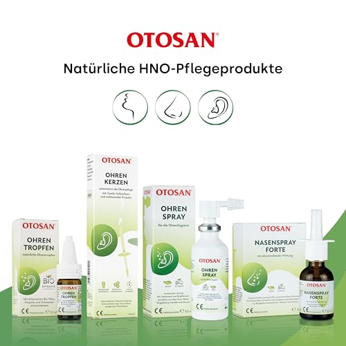 OTOSAN Ohrenspray 50 ml natürliche und wirksame Ohrenhygiene auf Salzwasser-Basis - Medizinprodukt zur Reinigung der Ohren