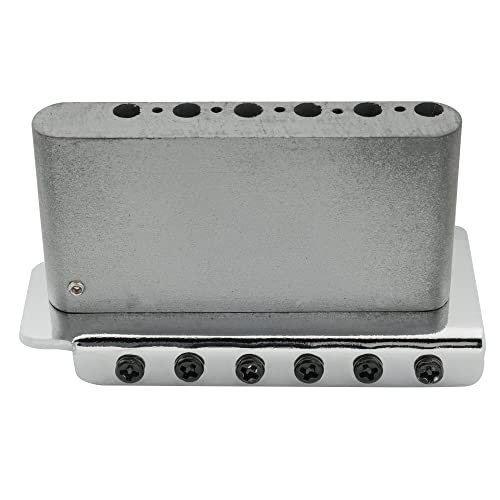 Image of Wilkinson WOV01 52.5mm (2-1 /16 inch) Vintage ST Guitar Tremolo Bridge 6-Screw Assembly with 36mm Steel Block for Fender Squier /Mexico Strat Stratocaster Electric Guitar Replacement, Chrome