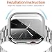 iiteeology Compatible with Apple Watch Band 46mm Series 11 Series 10, Upgraded Stainless Steel Band with iWatch Screen Protector Case for Men Women Silver/Silver