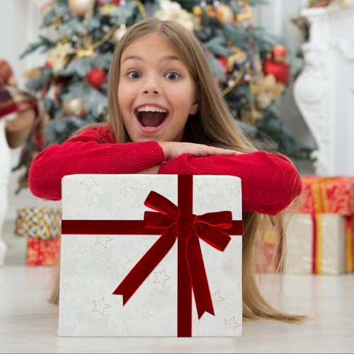 Image of Tsorode 10 Yards Black Velvet Ribbon 1 Inch for Christmas Tree,Velvet Christmas Ribbon for Gift Wrapping Crafts Bow Wreath Holiday Decorations (Red, 1 inch-10 Yard)