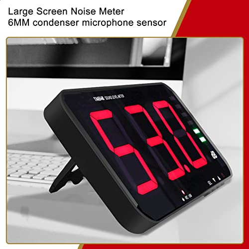 Kadimendium 13in Screen Sound Level Meter Wall Hanging Display Screen Decibel Reader Environmental Noise Alarm TA654B Temperature Humidity Meter - Image 2