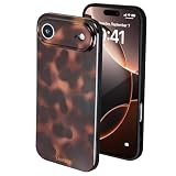 for iPhone 17 Air Case, Amber Pattern Leopard Full Camera Protective Slim Shockproof Cool Trendy Aesthetic – Brown Tortoise Shell