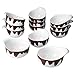 MamboCat Zestaw 12 miseczek do fondue Blob I 150 ml I 12 x miseczka do serwowania łyżek deserowych I zestaw do czekoladowego fondue I naczynia porcelanowe białe z plamami czekoladowego brązu dekoracja I artykuły gastronomiczne akcesoria kuchenne