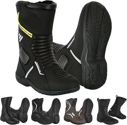 Vaster Moto Zapatos de moto para hombre, zapatos reforzados, protección contra golpes, suela antideslizante (Tundra, Sistema tallas calzado EU, Adulto, Hombre, Números, mediano, 46)