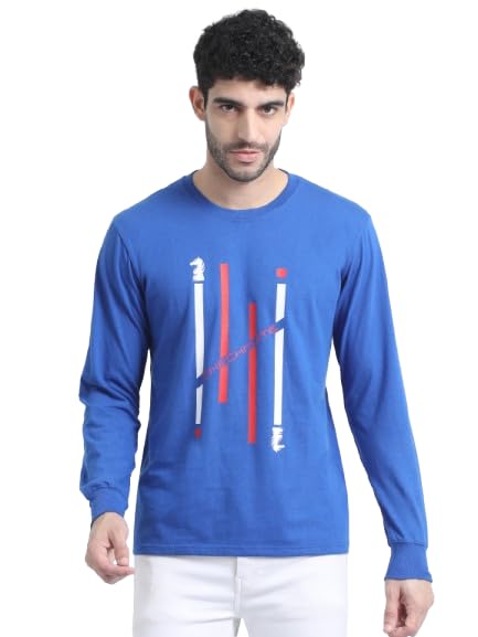 Image of OFFENDERS Mens Exclusive Graphic Printed Round Neck Full Sleeve Premium Tshirt 100% Cotton (Pack of 1)
