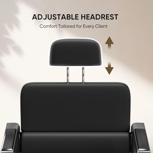 Image of Cuute Salon Chair for Hair Stylist, Barber Chair with Heavy Duty Hydraulic Pump, Stylist Chair for Barbershop 360 Degrees Rolling Swivel Spa Beauty Equipment for Hair Stylist