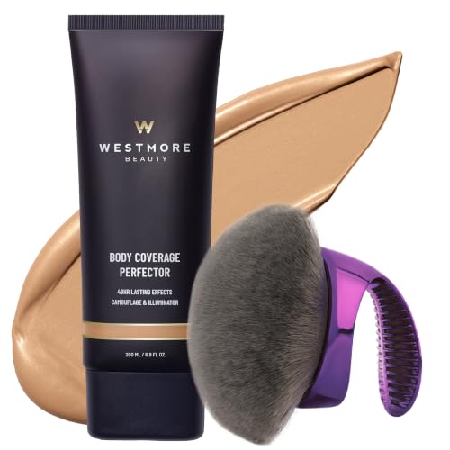Westmore Beauty Body Coverage Perfector & Brush - Waterproof Leg Makeup- 2N (Option 2)