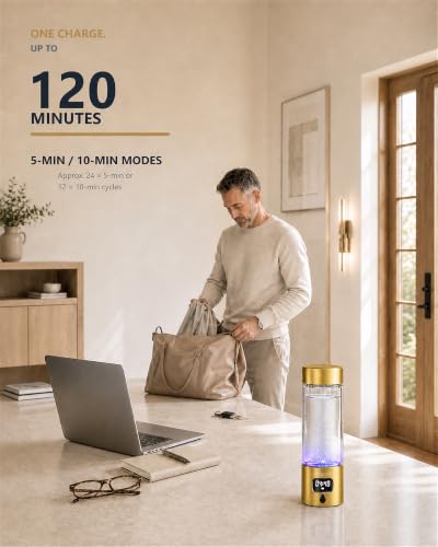 Image of Hydrogen Water Bottle Generator, Gold
