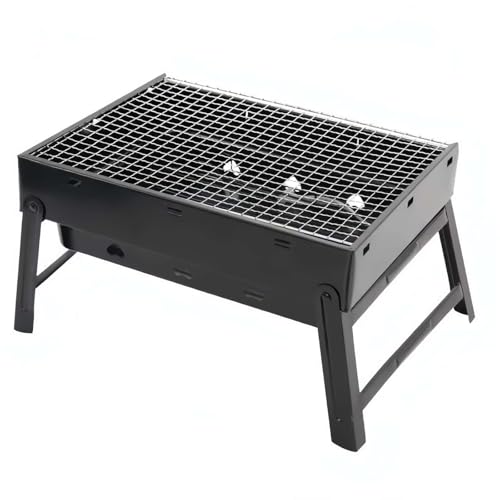 BBQ Barbecue Grill, Portable BBQ grill easy-to-use, Foldable Charcoal Grill for Outdoor, Stainless Steel Smoker for Picnic, Garden Terrace, Camping, Travel, Hiking