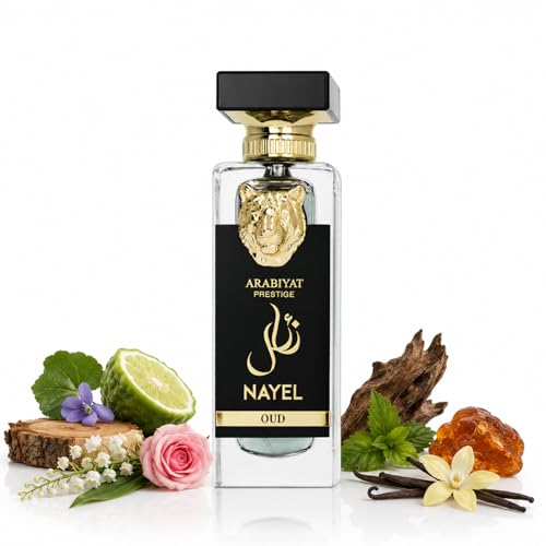 Image of Arabiyat Nayel Oud Eau de Parfum 70ml - Bold Oud Perfume for Men, Oriental Woody Scent with Long-Lasting Aroma, Vaporisateur Natural Spray