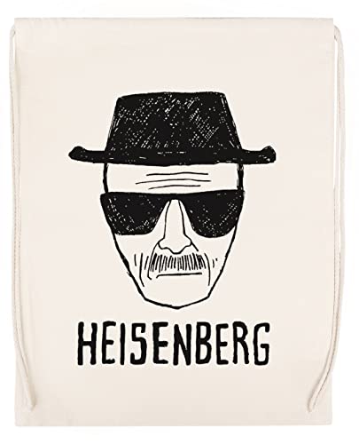 Breaking Bad Heisenberg Drawing Beige Deporte Bolsa el Gimnasio Duradera Respetuosa con el medio ambiente Drawstring Gym Bag