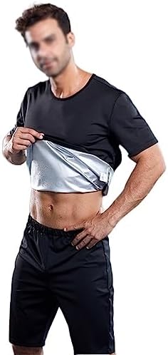 QLXYYFC Sauna Suit for Men Sweat Long Sleeve Shirt Jacket Workout Body Shaper Zipper Top Slimming Fitness Trainer Gym Heavy Duty Sauna Sweat Track Suit Weight loss Slimming Boxing Gym Belt Fat (Color